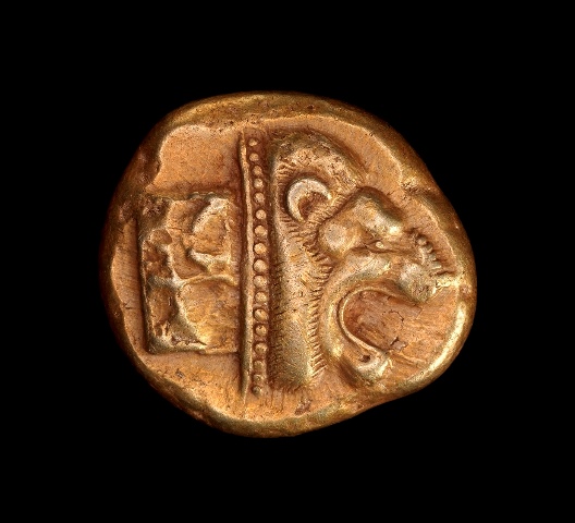מטבעות אלקטרום. מהמטבעות הקדומים ביותר נטבעו קרוב לשנת 620 לפני הספירה. אוסף מוזיאון ישראל יחצ